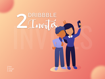 2 Dribbble Invites color design dribbble invite invite giveaway