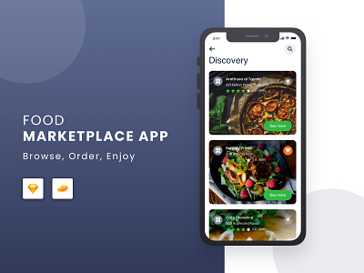 Food Marketplace App android design ios ui ux