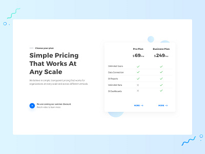 Light Theme Pricing Page design light theme pricing ui