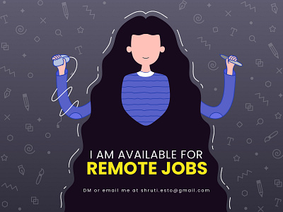 Available for Remote Jobs banner color design designer dribbble flat minimal motion graphic product remote designer ui