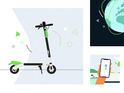 Lime - Illustrations for Electric Scooters Experience Reimagined