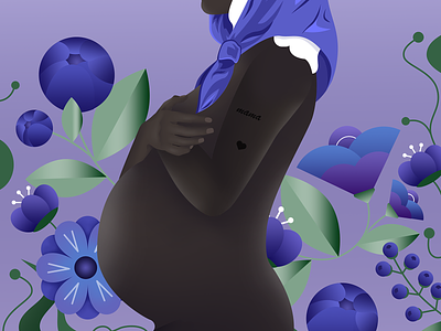 Blooming character illus illustration mama mother motherhood pregnancy vector woman