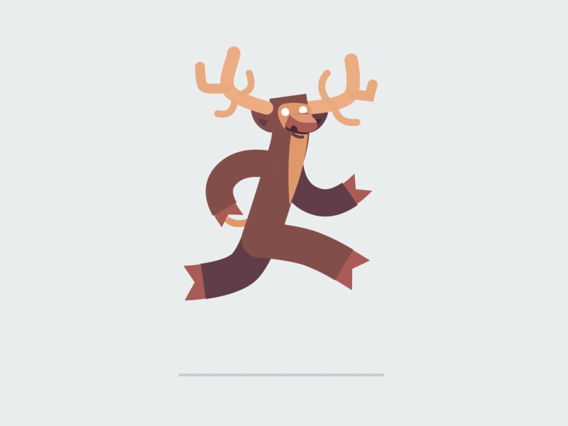 Deer animal animation character deer flat game gif loop runner