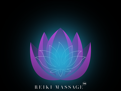 Reiki Massage™ art branding design illustration logo meditation reiki