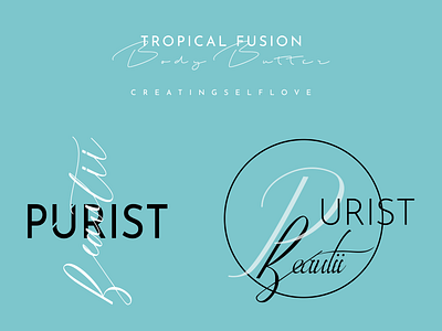 Purist Beautii. art beauty branding design health logo