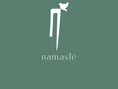 Namaste. art beauty branding design illustration logo love