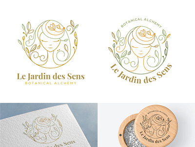 Logo design - Les Jardin des Sens branding design illustration logo typography vector