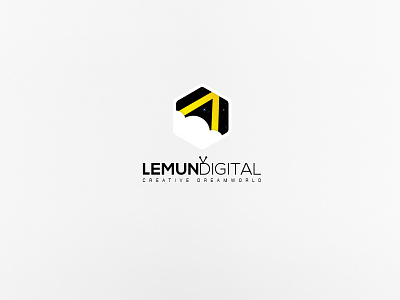 LEMUN DIGITAL - Logo Design branding clouds creative studio design logo logo design space yellow