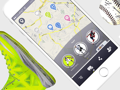 SportsMap - UI/UX android app design interface ios lemun digital mobile sports ui ux