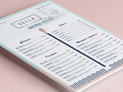 Vella Menu - Template for sale