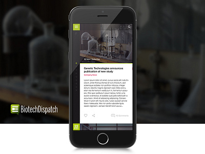 BiotechDispatch - App UI/UX