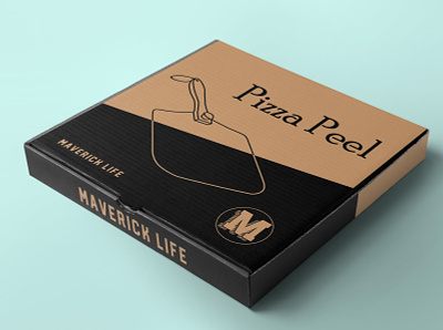 Pizza Box Design 4 box design branding graphic design maverick life packaging pizza box pizza peel pizza peel box