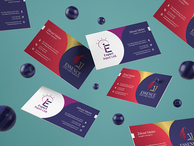 Business Card both side business card business card business card template duel co. business card duel company duel logo business card essence educare expert input ltd