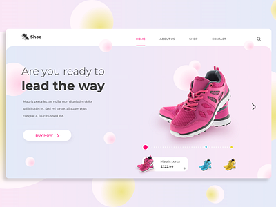 Responsive shoe ordering app design. animation branding design graphic design landing page smartanimation ui ux webpage design