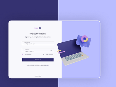 sign up page design.