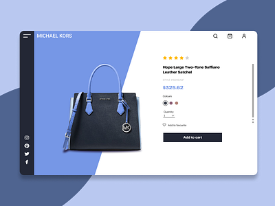Product details page design app branding design graphic design landingpage michael kors singleproduct ui ux