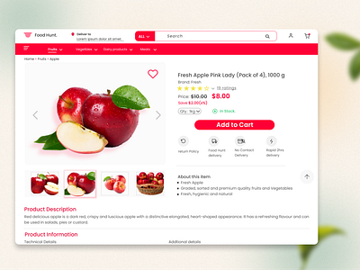 Ecommerce  Product details page design