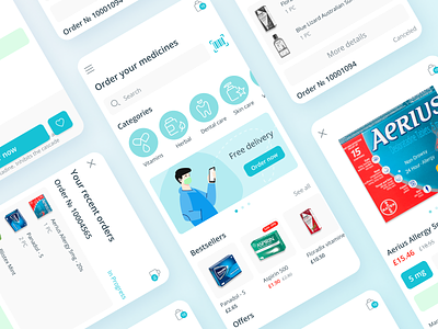 Drug Store Delivery App — Mobile android app design drugstore e commerce ios medicine mobile pharmaceutical pharmacy pharmacy app pills ui ux zoftify