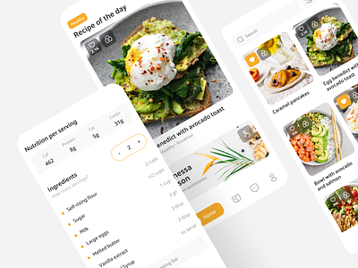 MyRecipes app — Mobile android app cooking cooking app cooking class design ios mobile recipe app recipe book recipes app ui ux zoftify