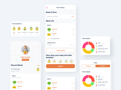 Little Foodie — Mobile allergies android baby app baby tracker case study child app children diet app food tracker ios mobile ui parent app parents react native