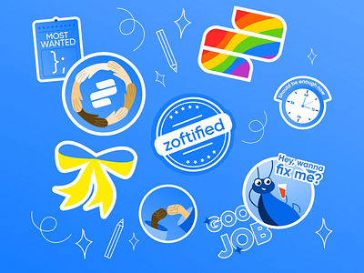 Zoftify — Stickers branding design illustration sticker pack stickers zoftify