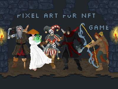 Pixel Art for an Upcoming NFT Game card game character design game graphic design illustration nft pixel art