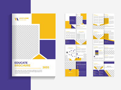 16 page education brochure design 16 page 16 page brochure 16 page template brochure company profile design graphic design