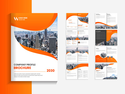 16 page brochure template design 16 page 16 page brochure 16 page template brochure company profile design graphic design profile