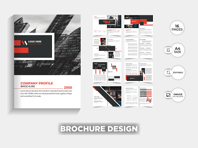 16 page company profile brochure design