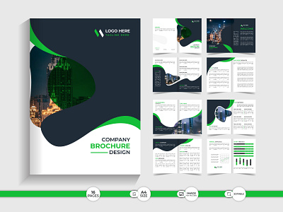 Company Brochure / 16 page template design 16 page 16 page brochure 16 page template brochure company brochure company profile design graphic design