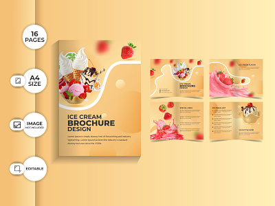 16 page ice cream brochure design template 16 page 16 page brochure 16 page template brochure company profile design graphic design ice cream brochure