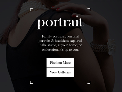 Photography Site 2 black font hover link photography