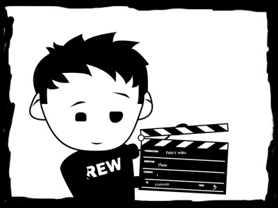 Clapperboard animation character clapperboard clean simple