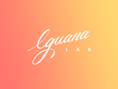 Iguana Lab logodesign branding caligraphy colors handwrite logo logodesign