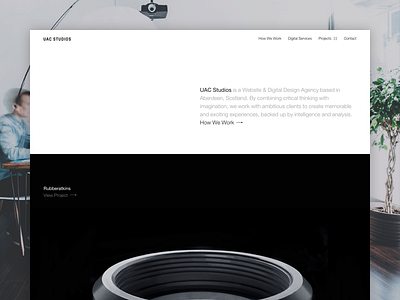 Portfolio Redesign agency clean minimal portfolio studio uac website white