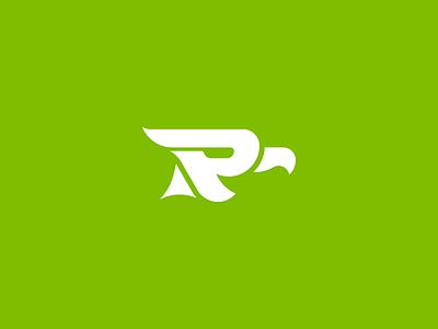 Raptor brand branding green logmark logo r raptor