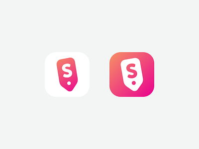 Icon app icon logo mark pink shopping