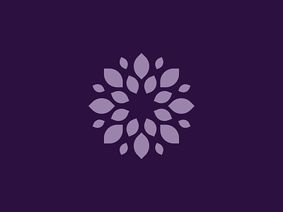 Floral floral logo logomark purple