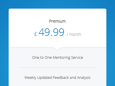 Pricing Table blue clean pricing table ui web design