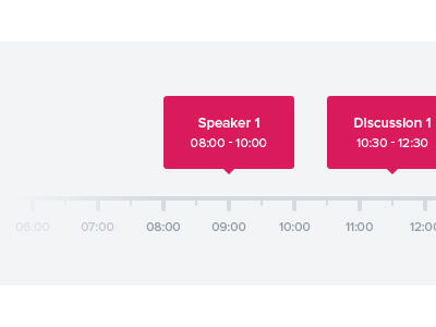 Timeline clean pink schedule time timeline ui web design white