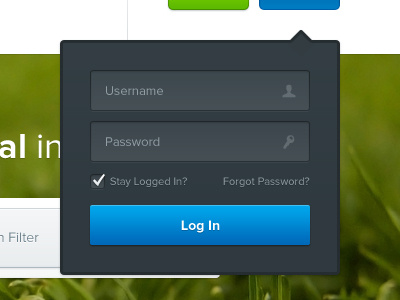 Login Form blue button form green login ui web design