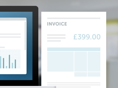 Accounts accounts blurred clean icons invoice macbook minimal paper ui web design white