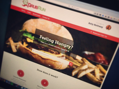 GrubRun V1 design fast food restaurant ui ux web design