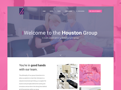 Houston Dental Surgery Group clean ui clean ux dental dentist flat flat design medical minimalistic web design website