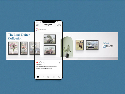 Instagram Carousel Ads | Fine Arts Canvas design graphic design logo ui ux