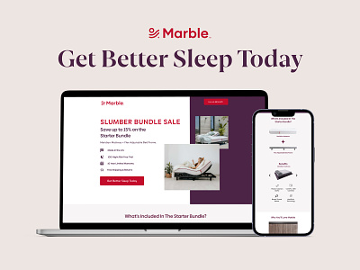 Marble | Starter Bundle Pack (Bed + Bed Frame) design graphic design logo ui ux
