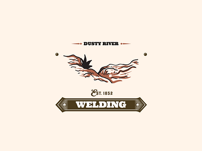 Dusty River Welding brand branding business design graphic design illustration logo typography vector