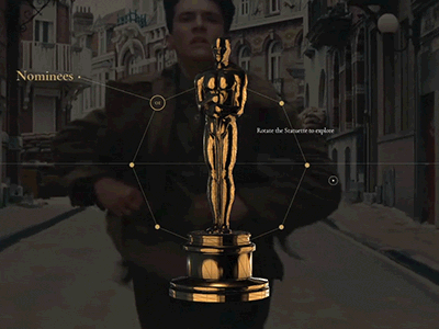 Oscars90 - Website 3d aftereffects animation cinema design interaction motion ui ux video web webdesign