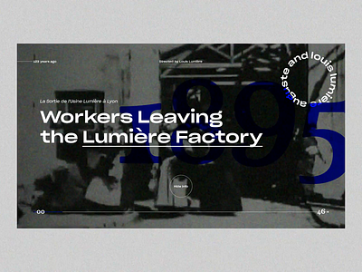 Workers Leaving the Lumière Factory aftereffects animation design interaction interaction design motion motiondesign typography ui web