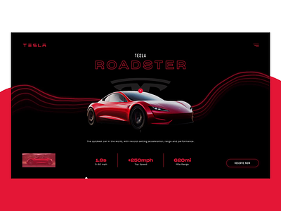 Tesla Roadster after effects aftereffects animation car design interaction interaction design interface motion motiondesign tesla typo typography ui ux web webdesign